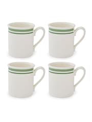 Portmeirion Green Potter's Stripe Set of 4 Breakfast Mugs - Image 2 of 10