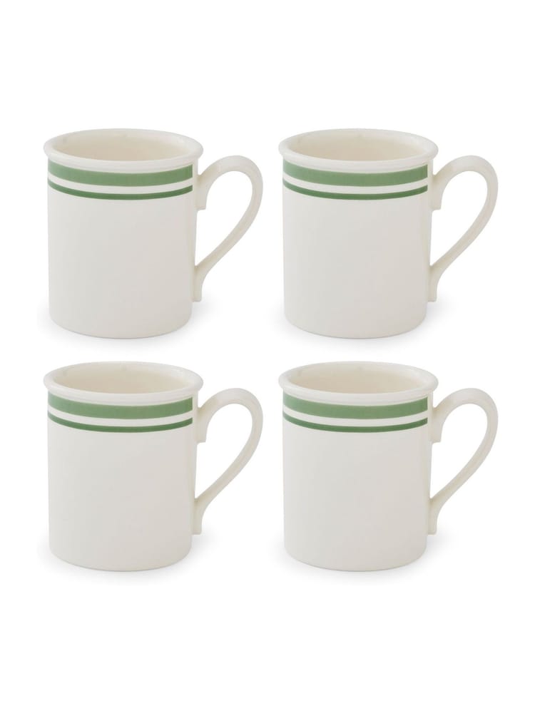 Portmeirion Green Potter's Stripe Set of 4 Breakfast Mugs - Image 2 of 10