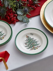 Spode Green Christmas Tree Set of 4 Plates - Image 1 of 5