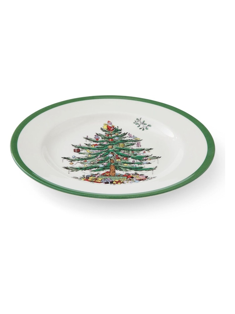 Spode Green Christmas Tree Set of 4 Plates - Image 2 of 5