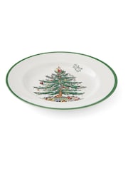 Spode Green Christmas Tree Set of 4 Dinner Plates - Image 2 of 5