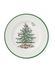 Spode Green Christmas Tree Set of 4 Dinner Plates - Image 3 of 5