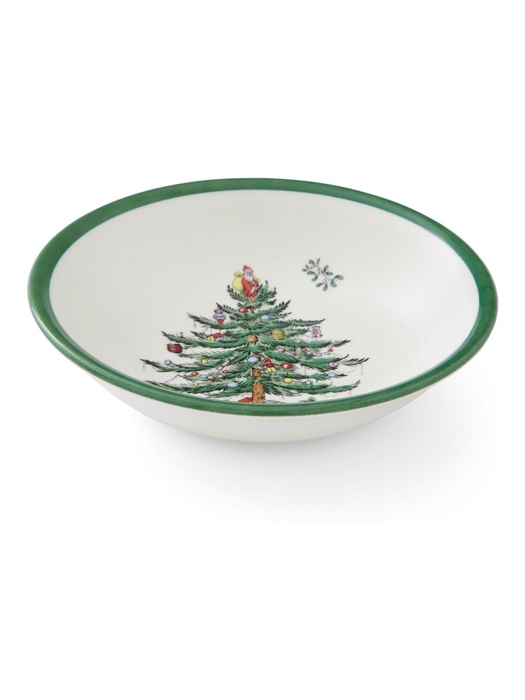 Spode Green Christmas Tree Set of 4 Small Cereal Bowls - Image 2 of 5