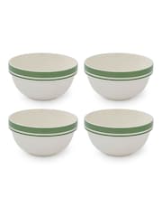 Portmeirion Set of 4 Green Potter's Stripe 7 Inch Stacking Bowls - Image 3 of 9