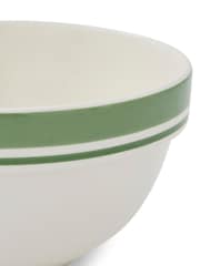 Portmeirion Set of 4 Green Potter's Stripe 7 Inch Stacking Bowls - Image 6 of 9