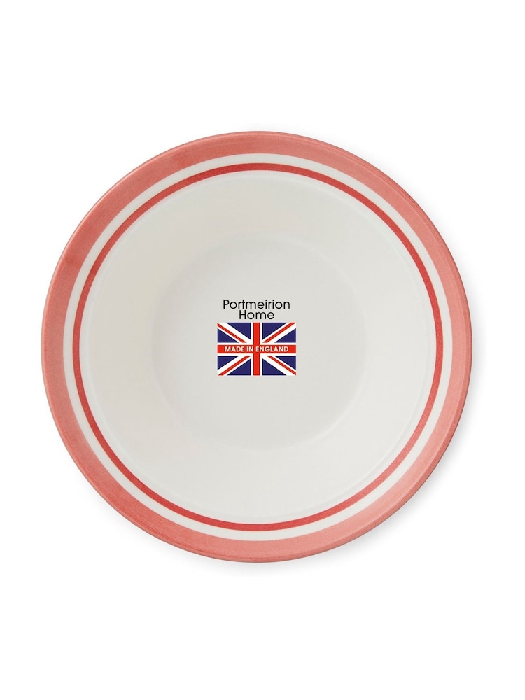 Portmeirion Red Potter's Stripe Set of 4 Oatmeal Bowls - Image 10 of 10 Portmeirion Red Potter's Stripe Set of 4 Oatmeal Bowls - Image 10 of 10
