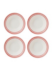 Portmeirion Red Potter's Stripe Set of 4 Oatmeal Bowls - Image 3 of 10