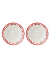 Portmeirion Red Potter's Stripe Set of 4 Oatmeal Bowls - Image 6 of 10