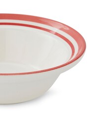 Portmeirion Red Potter's Stripe Set of 4 Oatmeal Bowls - Image 8 of 10