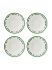 Portmeirion Set of 4 Green Potter's Stripe Oatmeal Bowls - Image 3 of 10