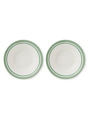 Portmeirion Set of 4 Green Potter's Stripe Oatmeal Bowls - Image 6 of 10