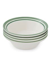 Portmeirion Set of 4 Green Potter's Stripe Oatmeal Bowls - Image 7 of 10