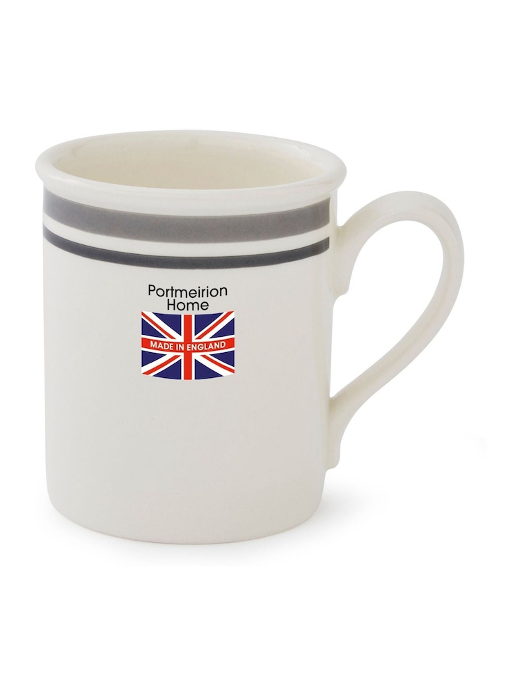 Portmeirion Grey Potter's Stripe Set of 4 Breakfast Mugs - Image 10 of 10