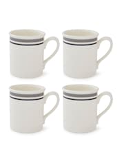 Portmeirion Grey Potter's Stripe Set of 4 Breakfast Mugs - Image 2 of 10