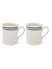 Portmeirion Grey Potter's Stripe Set of 4 Breakfast Mugs - Image 5 of 10