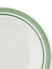 Portmeirion Set of 4 Green Potter's Stripe Soup Plates - Image 6 of 8