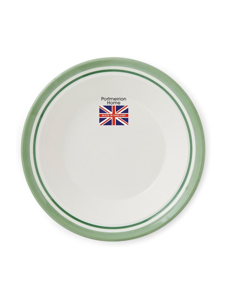 Portmeirion Set of 4 Green Potter's Stripe Soup Plates - Image 8 of 8
