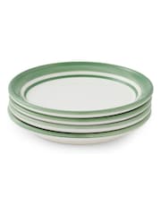 Portmeirion Green Potter's Stripe Set of 4 Bread Plates - Image 5 of 8