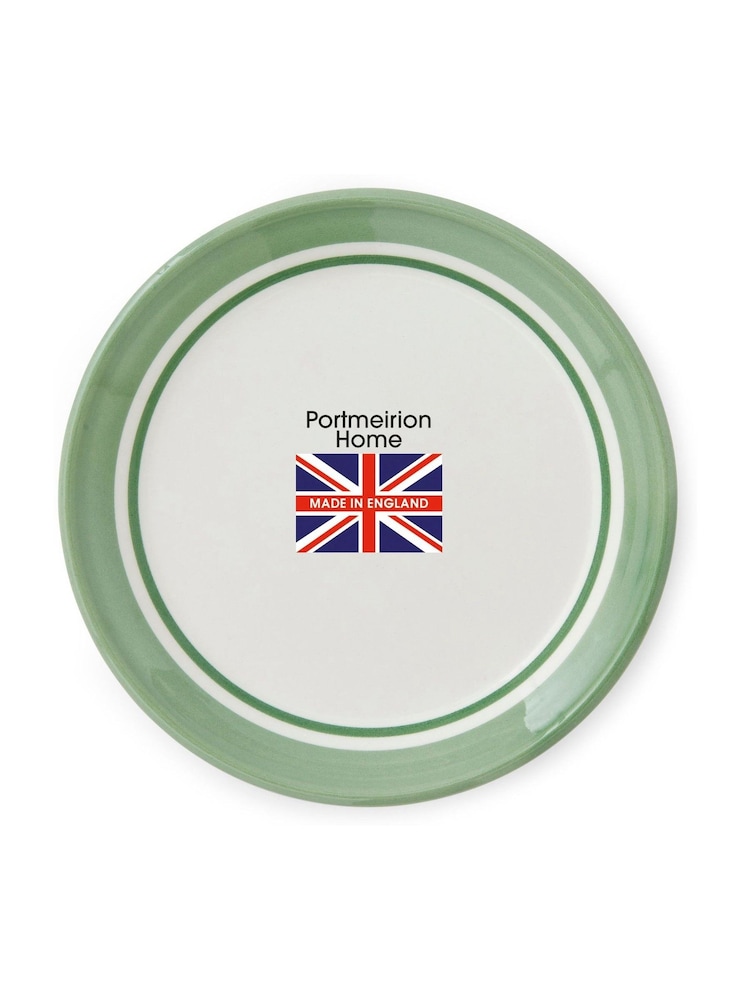 Portmeirion Green Potter's Stripe Set of 4 Bread Plates - Image 8 of 8