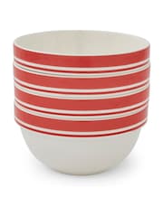 Portmeirion Red Potter's Stripe 7 Inch Stacking Bowls Set of 4 - Image 7 of 9