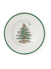 Spode Green Christmas Tree Set of 4 Soup Plates - Image 3 of 8
