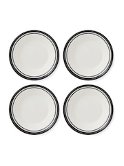 Portmeirion Set of 4 Black Potter's Stripe Soup Plates - Image 3 of 8