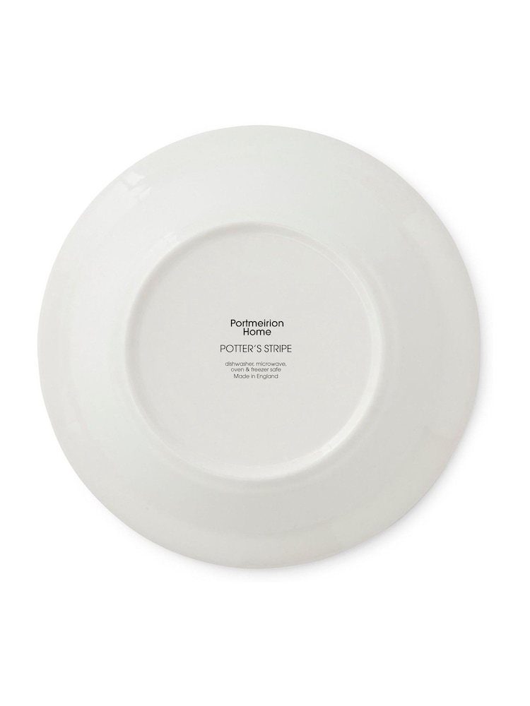 Portmeirion Set of 4 Black Potter's Stripe Soup Plates - Image 8 of 8