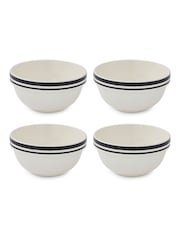 Portmeirion Black Potter's Stripe 5.5 Inch Stacking Bowls set of 4 - Image 3 of 9