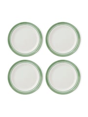 Portmeirion Green Potter's Stripe Set of 4 Dinner Plates - Image 3 of 9