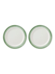 Portmeirion Green Potter's Stripe Set of 4 Dinner Plates - Image 6 of 9