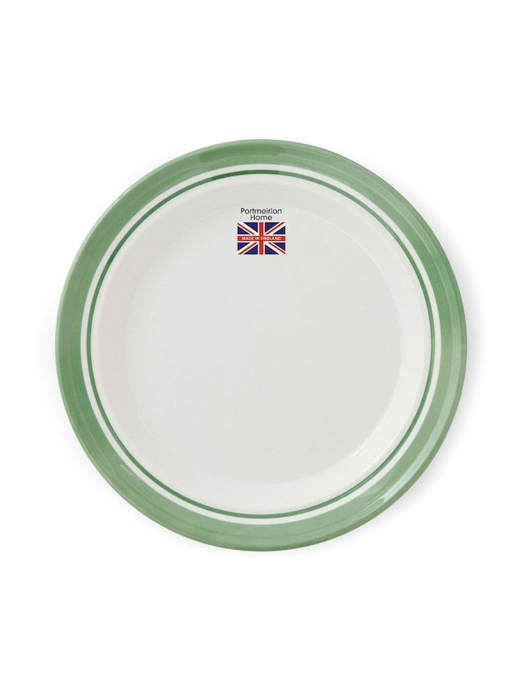 Portmeirion Green Potter's Stripe Set of 4 Dinner Plates - Image 9 of 9