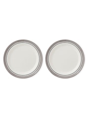 Portmeirion Grey Potter's Stripe Set of 4 Dinner Plates - Image 5 of 10