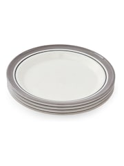 Portmeirion Grey Potter's Stripe Set of 4 Dinner Plates - Image 6 of 10