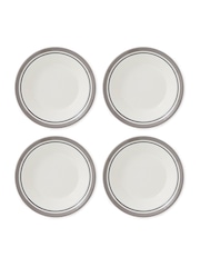 Portmeirion Set of 4 Grey Potter's Stripe Soup Plates - Image 2 of 8