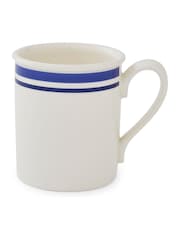 Portmeirion Blue White Potter's Stripe Set of 4 Breakfast Mugs - Image 6 of 10