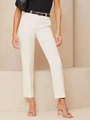 Blanco - Pantalones tapered de corte sartorial de Lipsy - Imagen 1 de 4