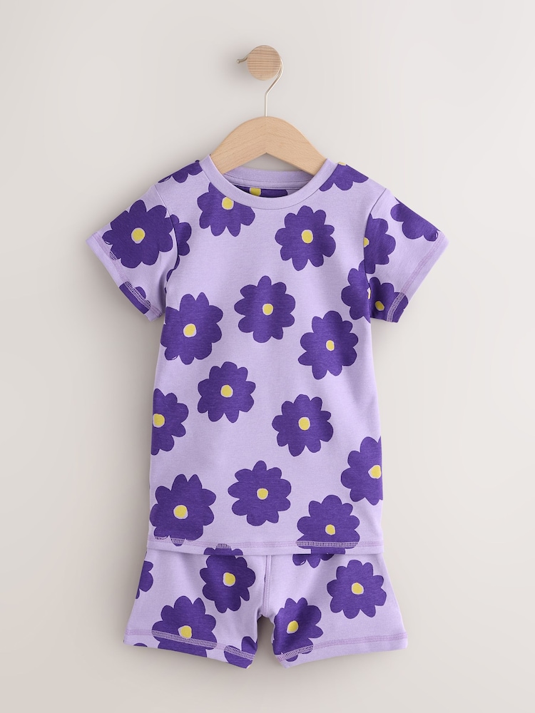 Violett/Grün - Kurze Pyjamas, 3er-Pack (9Monate–12Jahre) - Image 4 of 7