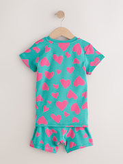Purple/Green Short Pyjamas 3 Pack (9mths-12yrs) - Image 5 of 7
