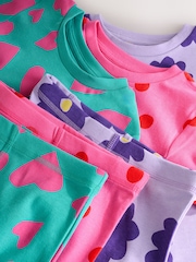 Purple/Green Short Pyjamas 3 Pack (9mths-12yrs) - Image 6 of 7