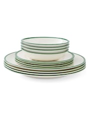 Spode 12 Piece Green Christmas Tree Dinner Set - Image 4 of 4