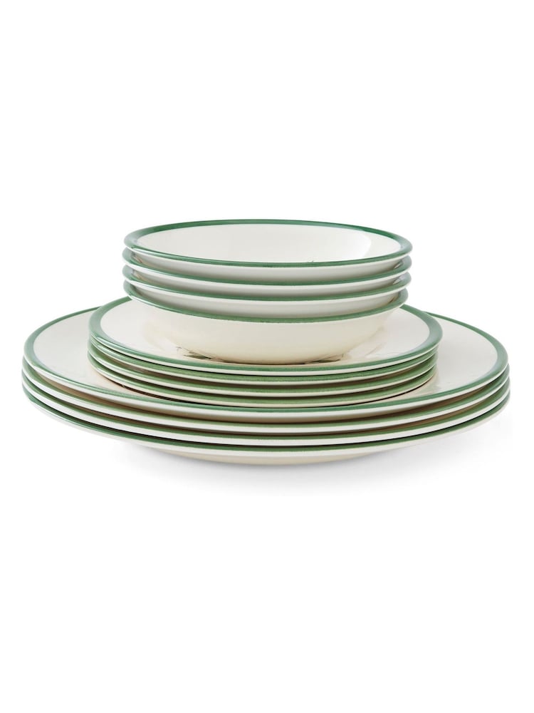 Spode 12 Piece Green Christmas Tree Dinner Set - Image 4 of 4