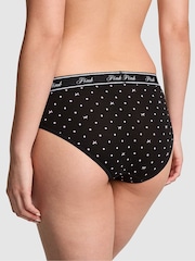 Victoria's Secret PINK Black Dots Hipster Cotton Logo Knickers - Image 2 of 3
