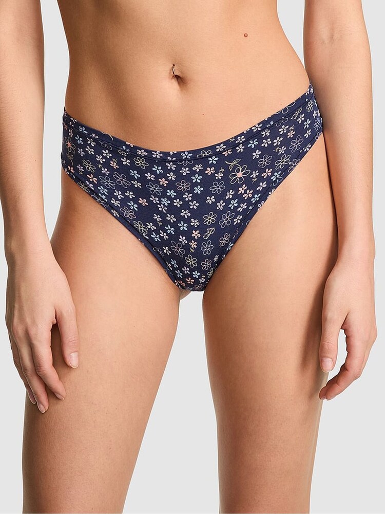 Victoria's Secret PINK Midnight Navy Blue Cheeky Cotton Knickers - Image 1 of 2