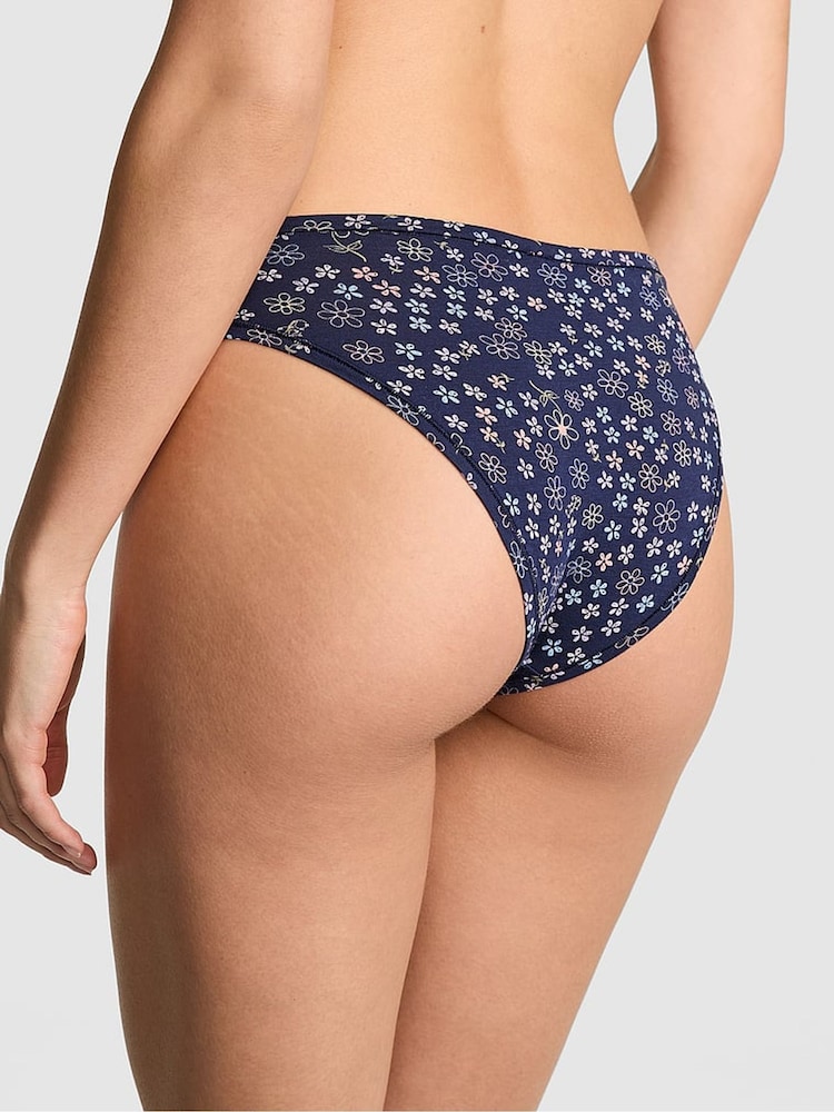 Victoria's Secret PINK Midnight Navy Blue Cheeky Cotton Knickers - Image 2 of 2