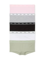 PINK Black/White/Green/Grey/Pink Short 5 Pack Knickers - Image 1 of 3