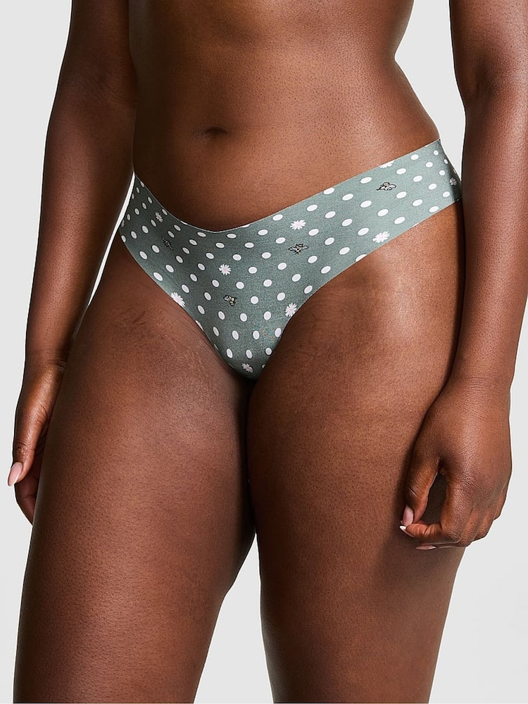 Victoria's Secret PINK Faded Sage Green Thong Knickers - Image 1 of 3