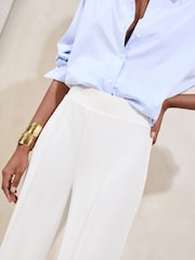 Lipsy White High Waist Wide Leg Tailored Trousers - Image 3 of 4