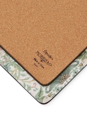 Morris & Co. Set of 6 Green Strawberry Thief Placemats - Image 4 of 5