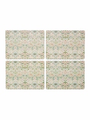 Morris & Co. Set of 4 Green Strawberry Thief Large Placemats - Image 2 of 5