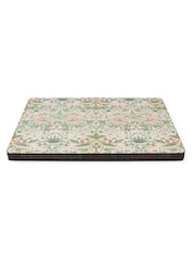 Morris & Co. Set of 4 Green Strawberry Thief Large Placemats - Image 3 of 5
